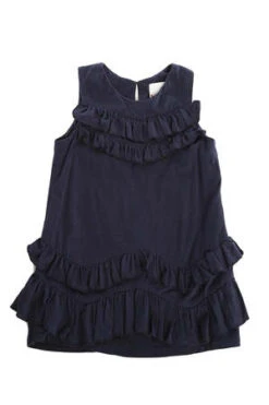 3.1 Phillip LimKids 3.1 Phillip Lim Chevron Ruffle Dress - Navy