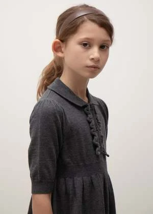 CaramelKids Caramel ANETO GIRL DRESS - DARK GREY MELANGE - Image 2