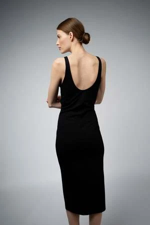 SanticlerASTRID ORGANIC COTTON DRESS WITH BUILT IN BRA - BLACK - Image 4