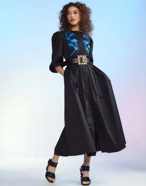 CYNTHIA ROWLEYAnnabelle Cotton Maxi Dress - Black - Image 2