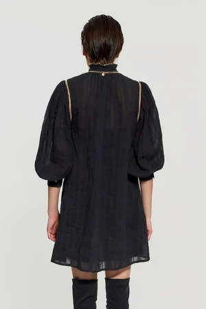 Antik BatikAnouk Cotton Mini Dress - Black - Image 4