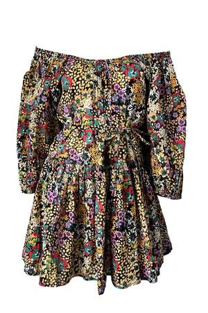 Apiece ApartDavina Mini Dress - Wildflowers Pink - Image 2