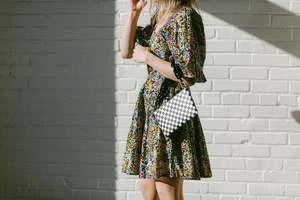 Apiece ApartDavina Mini Dress - Wildflowers Pink - Image 6