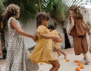 Son & DaughterKids Son & Daughter Aria Embroidery Dress - Image 2