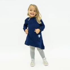 Bash + SassKids Bash + Sass Asymmetric Dress - Quilted Deep Blue