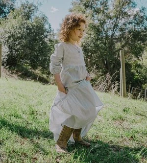 Nico NicoKids Nico Nico Athena Maxi Dress - Peach Stripe - Image 3