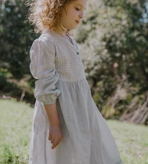 Nico NicoKids Nico Nico Athena Maxi Dress - Peach Stripe - Image 4
