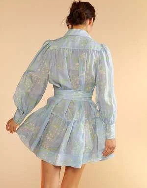 CYNTHIA ROWLEYBaby's Breath Shirt Dress - LTBLU - Image 4
