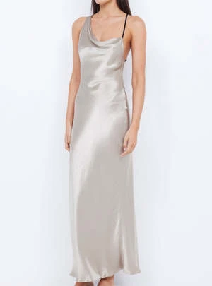 Bec + BridgeBec + Bridge Farah Cowl Dress - Oyster - Image 3