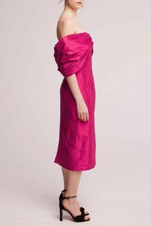 BaabyBig Bow Dress - Fuchsia - Image 4