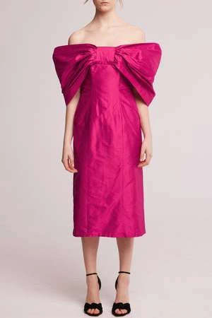 BaabyBig Bow Dress - Fuchsia - Image 2