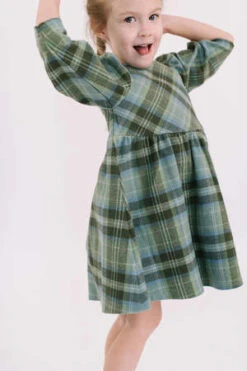 Thimble CollectionKids Thimble Collection Birthday Dress - Laurel Plaid Flannel