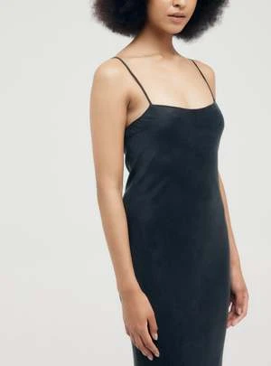 Third FormCupro Bias Maxi Slip Dress - Black - Image 2