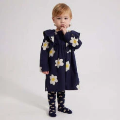 Bobo ChosesKids Bobo Choses All Over Big Flower Dress - Navy Blue