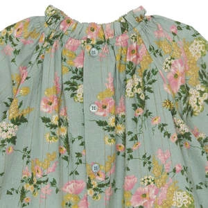 BontonKids Bonton Dahli Dress - Vintage Floral Green - Image 3