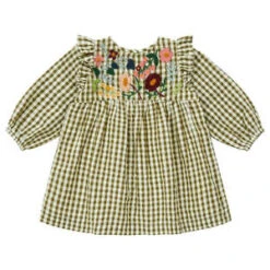 BontonKids Bonton Sun Dress - Green Gingham