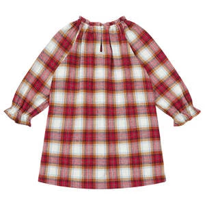 BontonKids Bonton Dahlia Dress - Red Plaid - Image 2