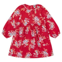 BontonKids Bonton Child Fiona Dress - Red Floral Print