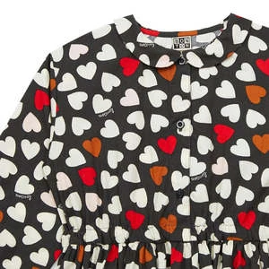 BontonKids Bonton Frida Dress - Marine Blue Hearts - Image 3