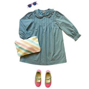 BontonKids Bonton Garance Dress - Grey Blue - Image 5