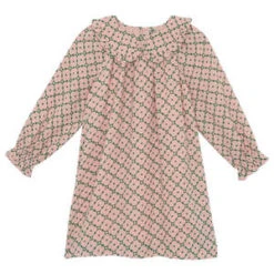 BontonKids Bonton Heidi Dress - Pink Geometric Print