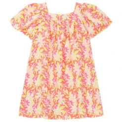 BontonKids Bonton Nopales Dress - Floral Print Tamaris Rose Pink