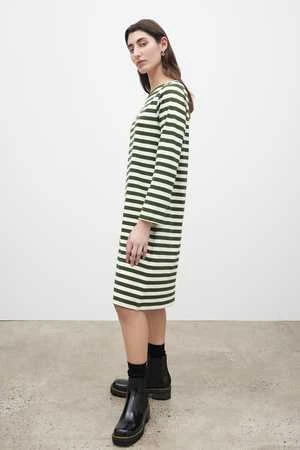 KowtowBreton Dress - Deep Green Stripe - Image 3