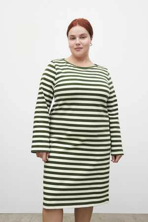 KowtowBreton Dress - Deep Green Stripe - Image 2