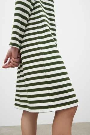KowtowBreton Dress - Deep Green Stripe - Image 6