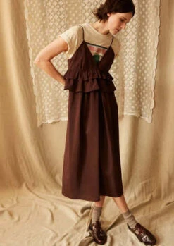 Caron CallahanRenzo Tropical Wool Dress - Chocolate