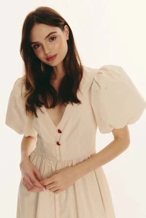 Le Petit TrouCharlie Dress - Cream - Image 2