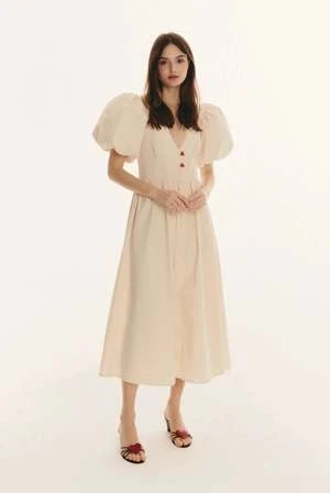 Le Petit TrouCharlie Dress - Cream