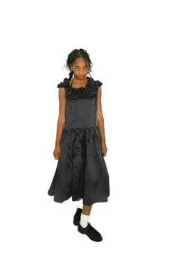 Comme Des Garcons Comme Des GarçonsPoly Satin Thick Garment Treated Jumper Dress - Black