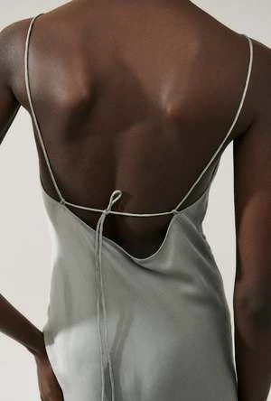 Silk LaundryDeco Rouleau Dress - Moon - Image 4