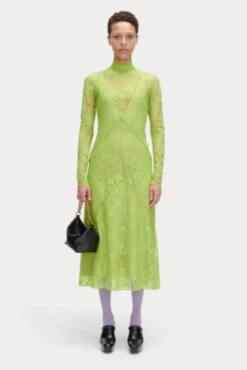 Rachel ComeyDemil Dress - Lime Slip Lace