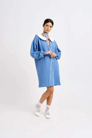 Eliza FaulknerDarcy Sweater Dress - Periwinkle Blue - Image 5