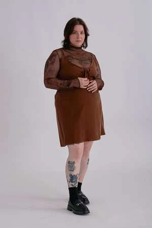 Eliza FaulknerDrew Slip Dress - Chocolate Brown - Image 2
