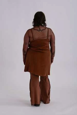 Eliza FaulknerDrew Slip Dress - Chocolate Brown - Image 3