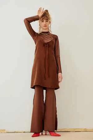 Eliza FaulknerDrew Slip Dress - Chocolate Brown - Image 5