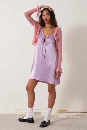 Eliza FaulknerDrew Slip Dress - Lilac - Image 6