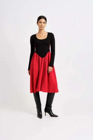 Eliza FaulknerJoan Dress - Black/Red - Image 7