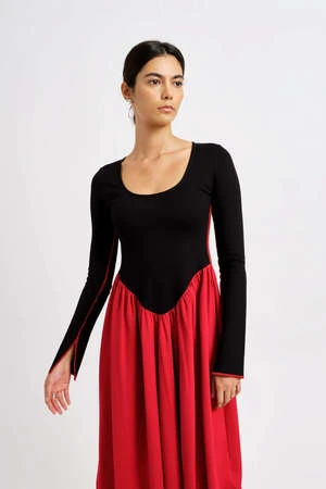 Eliza FaulknerJoan Dress - Black/Red - Image 8