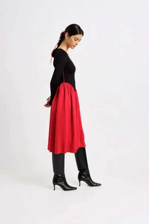 Eliza FaulknerJoan Dress - Black/Red - Image 10