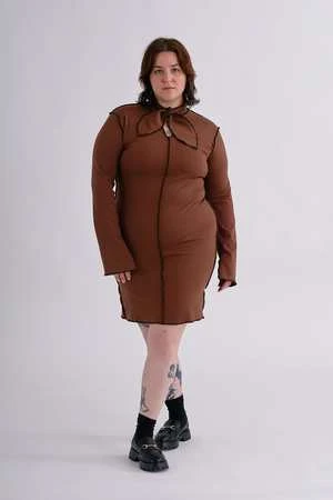 Eliza FaulknerVictoria Dress - Chocolate Brown