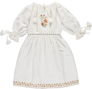 LiiluKids Liilu Folk Dress - Flam/Milk