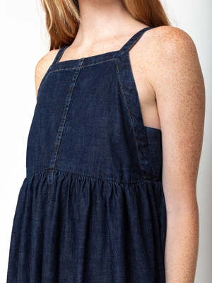 Rachel ComeyFresco Dress - Dark Indigo Denim - Image 2