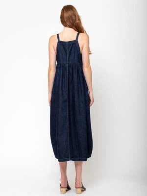 Rachel ComeyFresco Dress - Dark Indigo Denim - Image 5