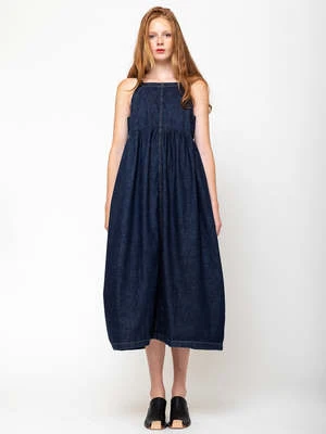Rachel ComeyFresco Dress - Dark Indigo Denim - Image 3