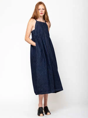 Rachel ComeyFresco Dress - Dark Indigo Denim - Image 7