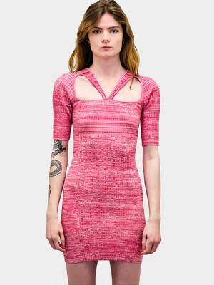 GanniMelange Cut Out Mini Dress - Love Potion